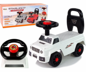 LeanToys Odrážedlo QX-5500- 2 klaksony s opěradlem, bílé