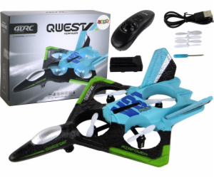 LeanToys R/C stíhací letadlo Barevná světla modrá