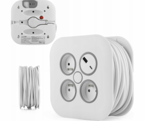 Plastrol Prodlužovací kabel samonavíjecí, 10 m, 3x1 mm2, ...