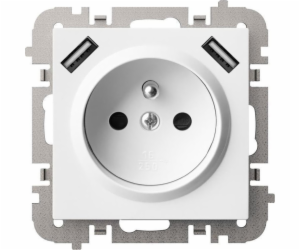 Elektro-Plast SANTRA zásuvka 2P+Z 2xUSB Power bez rámečku...