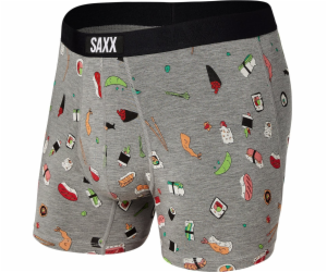 SAXX Pánské boxerky VIBE BOXER BRIEF ŠEDÉ SUSHI DOOBIE DOO M