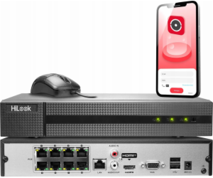 Síťový videorekordér HILOOK NVR-8CH-4MP/8P Černá