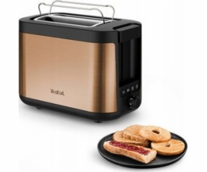 Tefal Topinkovač Coppertinto TT430G10, 850 W, černá/měděn...