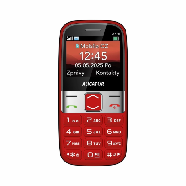 ALIGATOR A775 Senior červený + stolní nabíječka