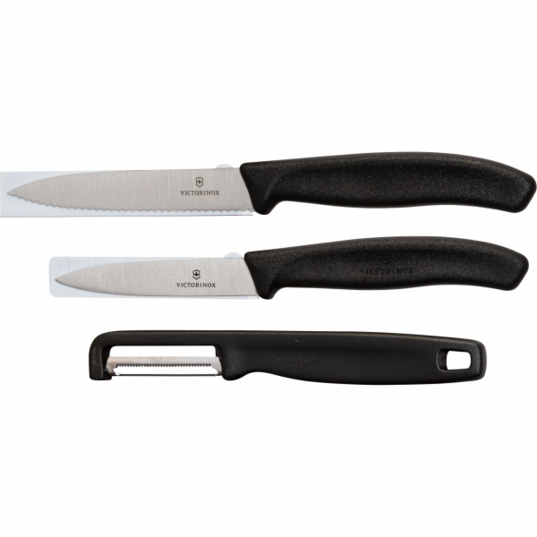 Victorinox Sada nožů se škrabkou černá