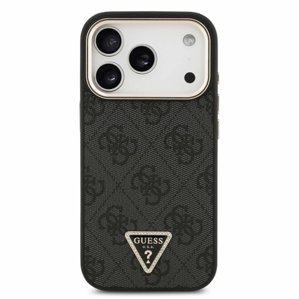 Guess PU Leather 4G Strass Triangle Logo Gold Frame MagSa...