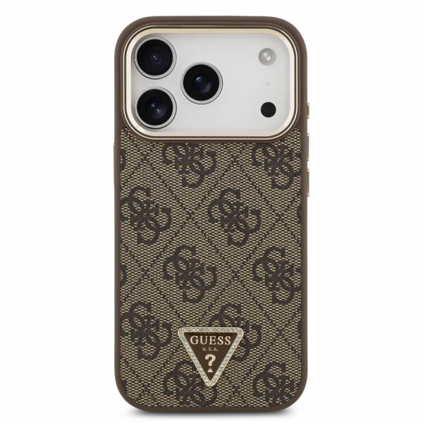 Guess PU Leather 4G Strass Triangle Logo Gold Frame MagSa...