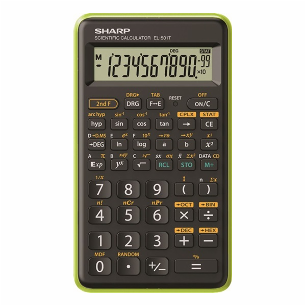 Sharp kalkulačka - EL-501T - zelená