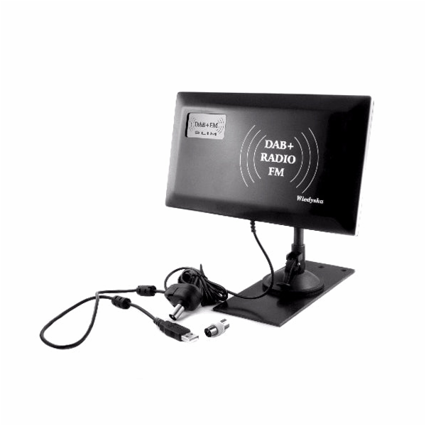 NONAME DAB + FM tenká rádiová televizní anténa