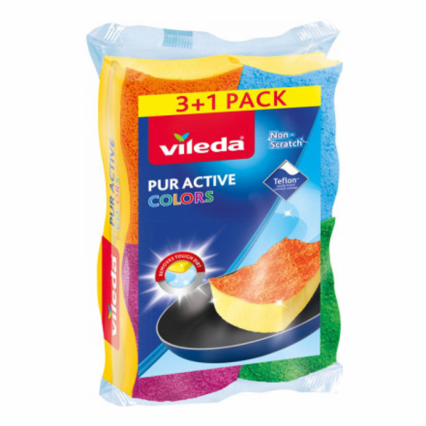 Houbička Vileda Pur Active Colors 4 ks