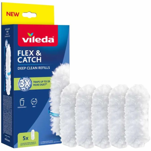 VILEDA Náhradní vložky do smetáčku Flex&Catch, 5 ks.