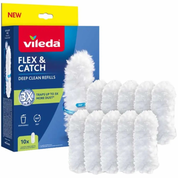 VILEDA Náhradní vložky do smetáčku Flex&Catch, 10 ks.