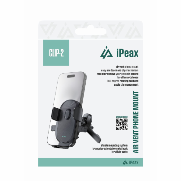 iPEAX DRŽÁK DO AUTA CLIP-2 ČERNÝ