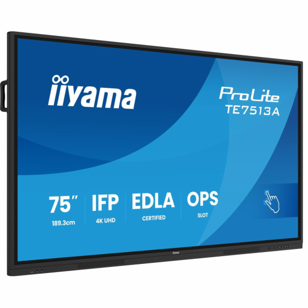 75" iiyama TE7513A-B2AG:IPS,4K,40P,EDLA