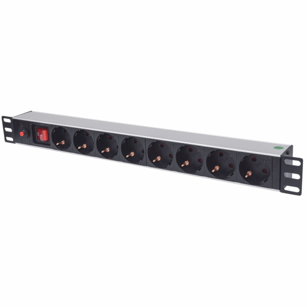 Intellinet 19" 1U Rackmount 8-Way Power Strip - German Ty...