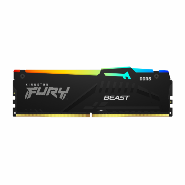 KINGSTON DIMM DDR5 16GB 6000MT/s CL36 FURY Beast RGB Čern...