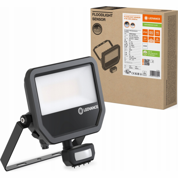 VENKOVNÍ BODOVÉ SVÍTIDLO SE SENZEM POHYBU 41W 145LM/W IP65