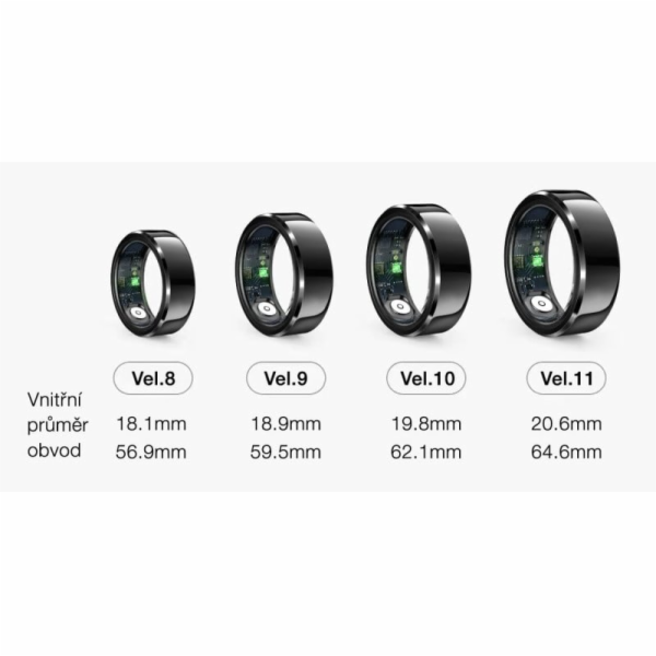 Chytrý prsten ALIGATOR Smart Ring, vel.8, stříbrný