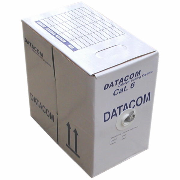 DATACOM kabel drát C6 UTP PVC 305m box šedý