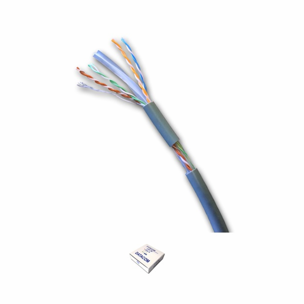 DATACOM UTP lanko CAT6  PVC 100m šedý