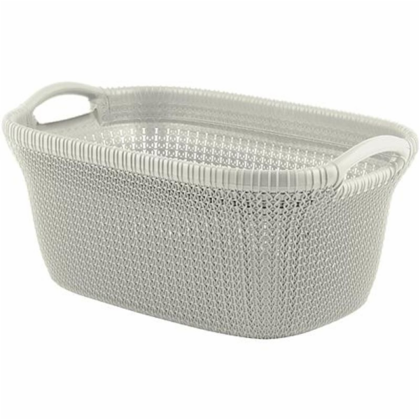 koš na čisté prádlo 40l 60x38,5x27 bílý KNIT