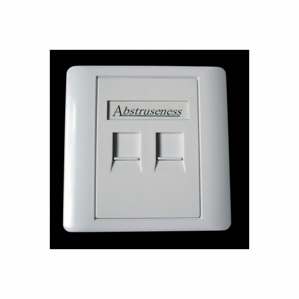 WALL plate SA s rámečkem pro 2keystone (80 x 80)
