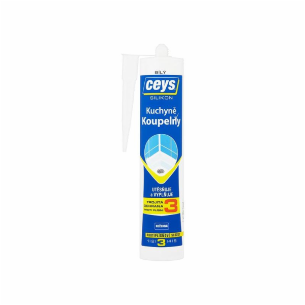 Silikon na koupelny a kuchyně 280 ml bílý Ceys