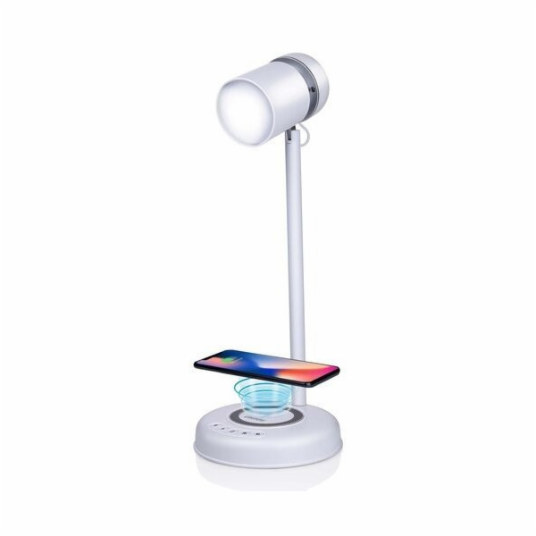 Stolní lampa LED s bezdrátovou nabíječkou na mobil 3v1 ED...