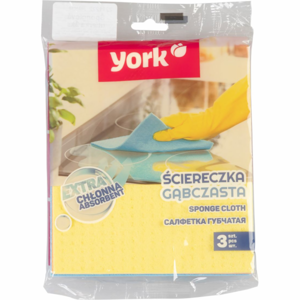 Sada mokrého hadříku York, 3 ks, 17,5 x 15,5 cm