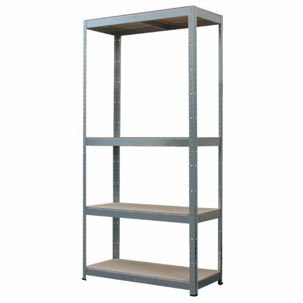 Regál Racks, kovový, MDF, 4 police, 750x300x1500 mm, max....
