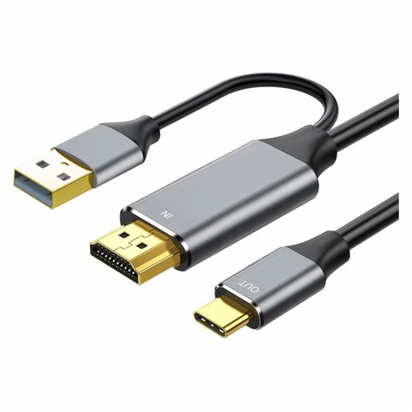 Kabel HDMI2.0 na USB-C pro monitory s USB-C konektorem, 4...