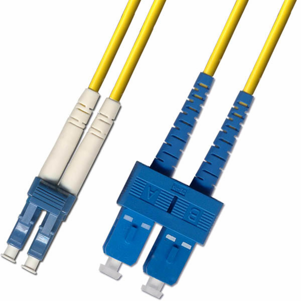 Optický duplex patch kabel 9/125, OS1, LC/SC, 1m