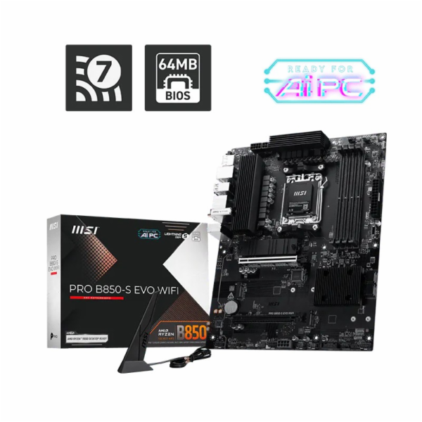 MSI PRO B850-S EVO WIFI (černá/stříbrná)