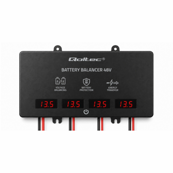 Qoltec Vyrovnávač napětí 48V pro 4x12V baterie | 10A | AG...