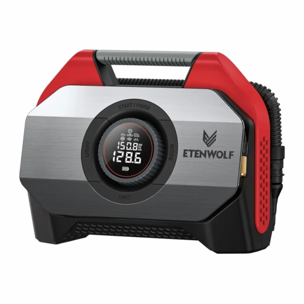 Autokompresor Etenwolf S6, 11,03 bar, 19 200 mAh (červený)