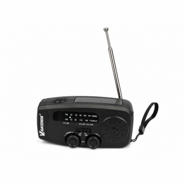 Nouzové FM/AM rádio Vakoss FM-3660K s dynamem/svítilnou/p...