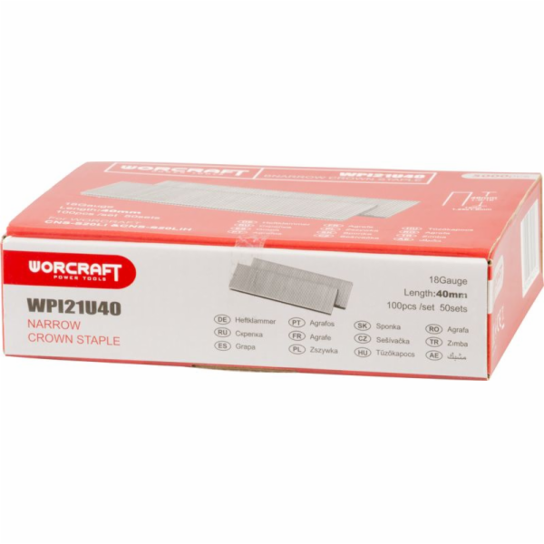 Spony do sponkovačky Worcraft CNS-S20LiH, 40 mm, sponky T...