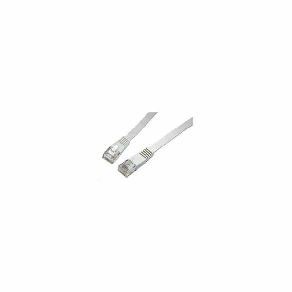 SOLARIX patch kabel plochý CAT6 UTP LSOH 10m šedý