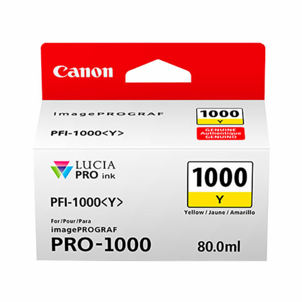 Canon CARTRIDGE PFI-1000Y žlutá pro ImagePROGRAF PRO-1000...