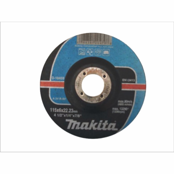 Makita konvexní kovový brusný kotouč 125x22,2x6,0mm (D-18...