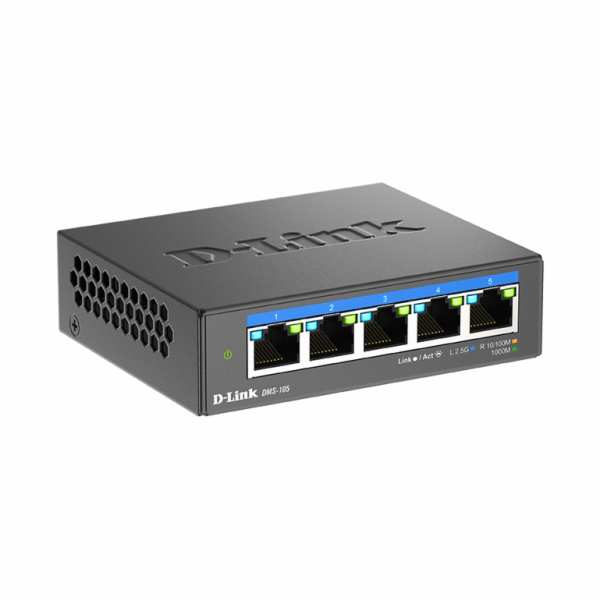 D-Link DMS-105/E 5-port 2.5G Multi-Gigabit QoS IGMP Snoop...