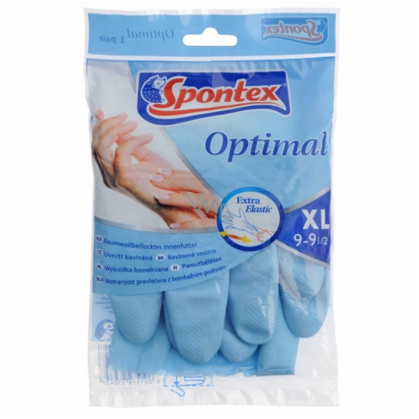 Latexové rukavice Spontex Optimal, XL, modré, 1 pár
