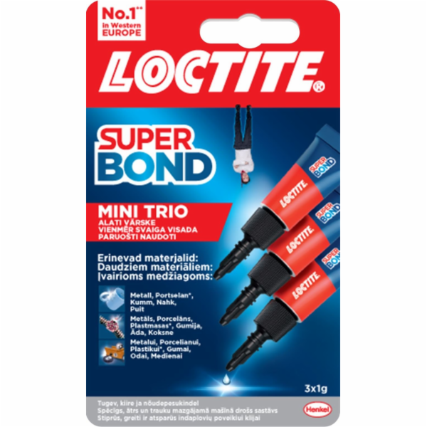 Univerzální lepidlo Loctite Super Bond Mini Trio, 3 g