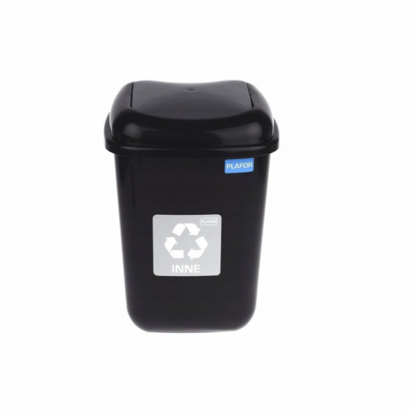 Odpadkový koš Plafor, 12 l, černo/šedá