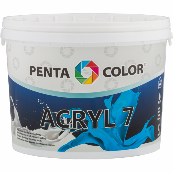 Disperzní barva Pentacolor Acryl 7, bílá, 5l