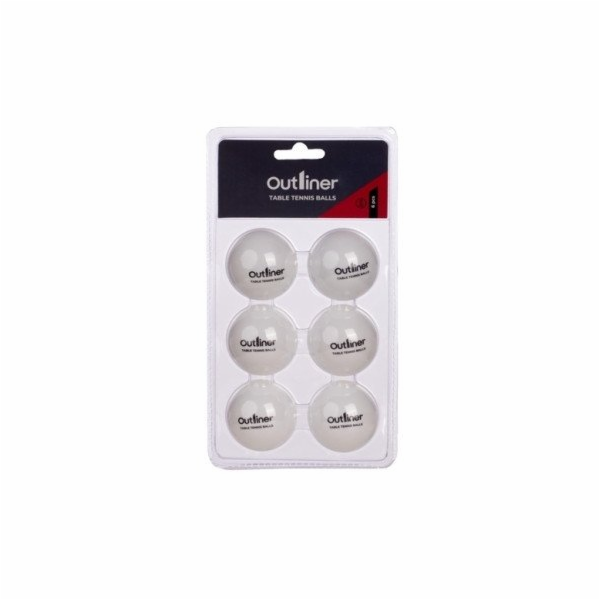 Míčky na stolní tenis Outliner, 40 mm, 6 ks.