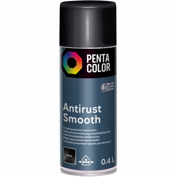 Aerosolová barva Pentacolor Smooth Effect, černá, 0,4l