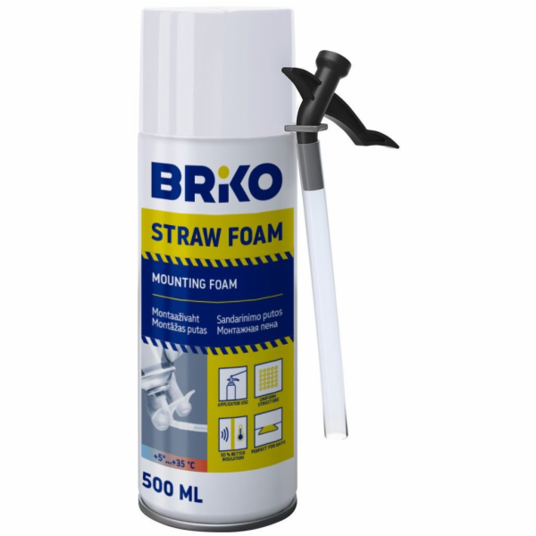 Letní těsnící pěna Briko Straw 500, 500 ml