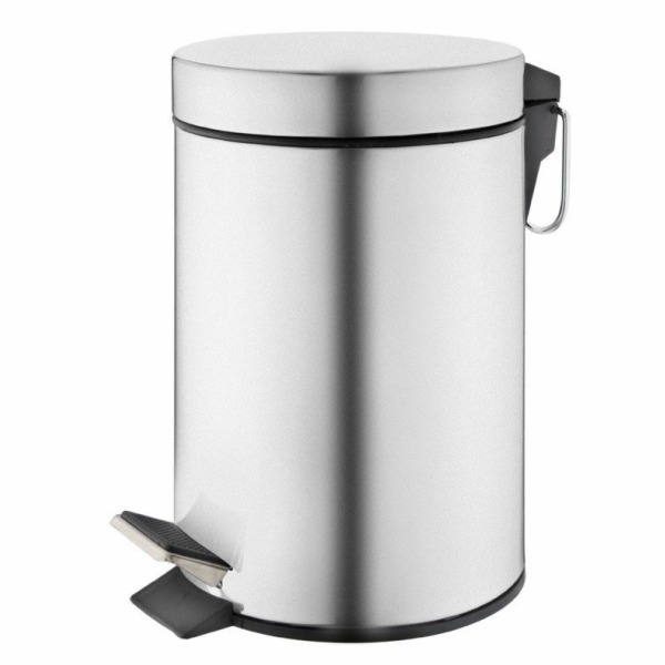 Odpadkový koš s pedálem OKKO T-Y0105SS, 5 l, mat. stříbrný