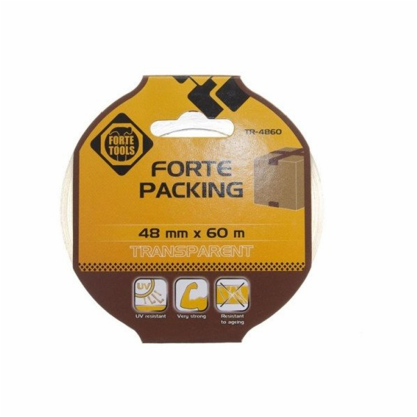 Lepicí páska FORTE TOOLS, 60 m × 48 mm, transparentní